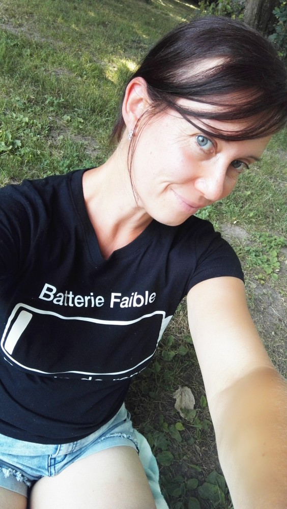 T-shirt batterie faible 